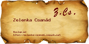 Zelenka Csanád névjegykártya